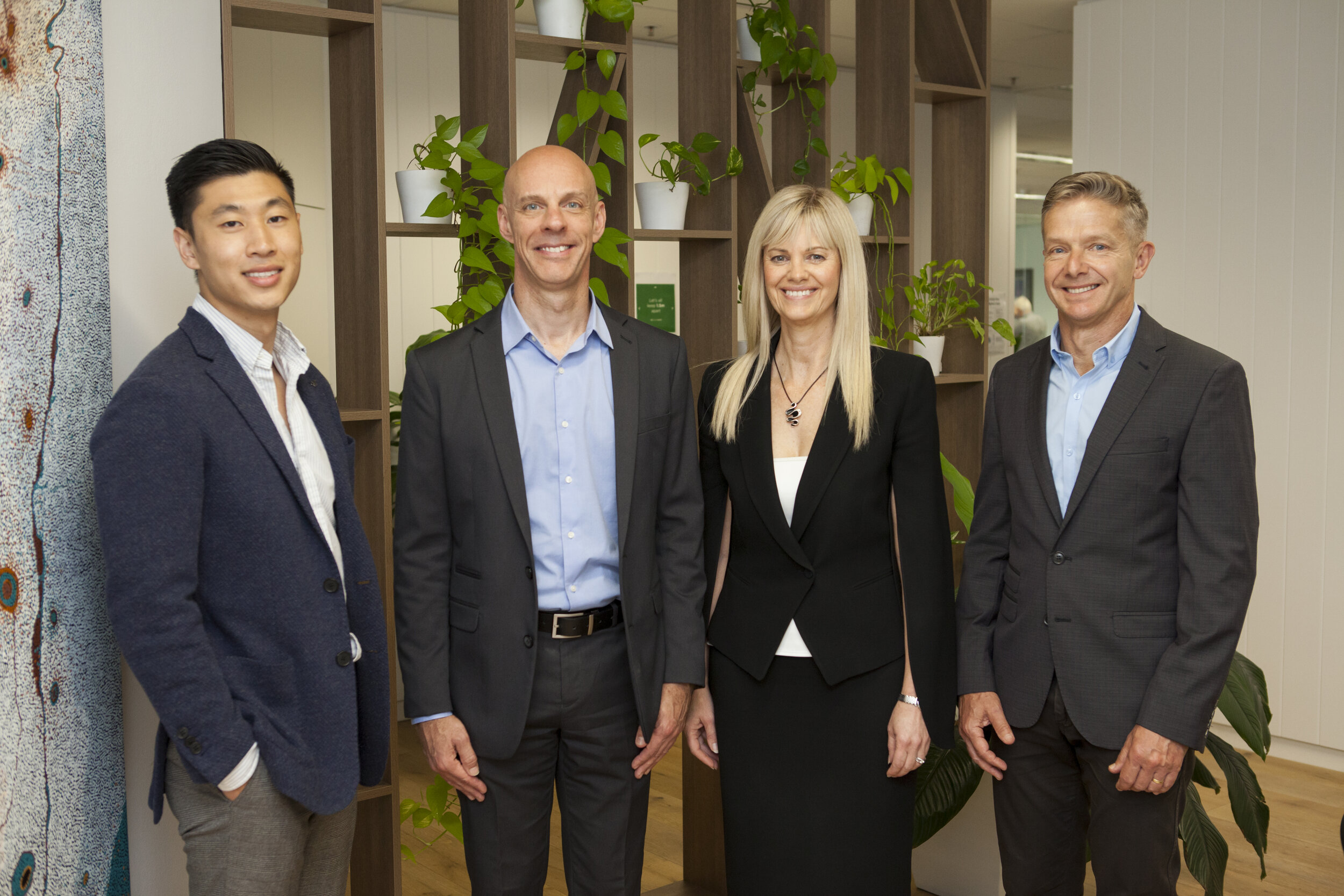 Left to right is Aaron Tan (Investment Associate), Grant Chamberlain (Partner), Dr Michelle Deaker (Managing Partner) and Nigel Dews (Venture Partner).